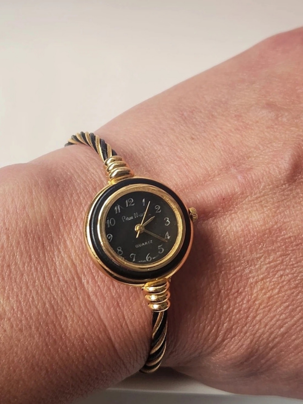 Pierre Nicol Gold & Black Bracelet Watch